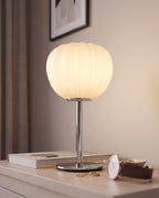 Luna Ribbed Opal Glass Nightstand Lamp — detail
