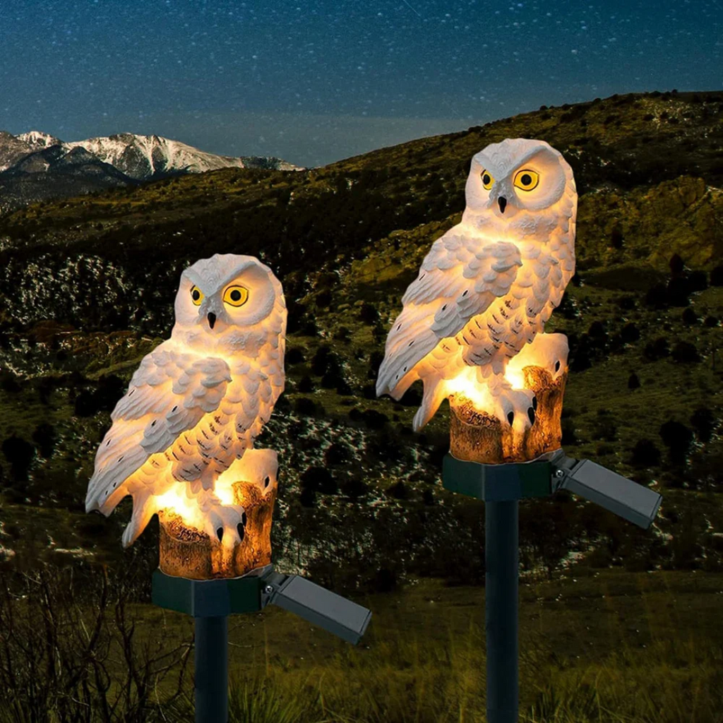 Solar Owl Garden Pathway Light