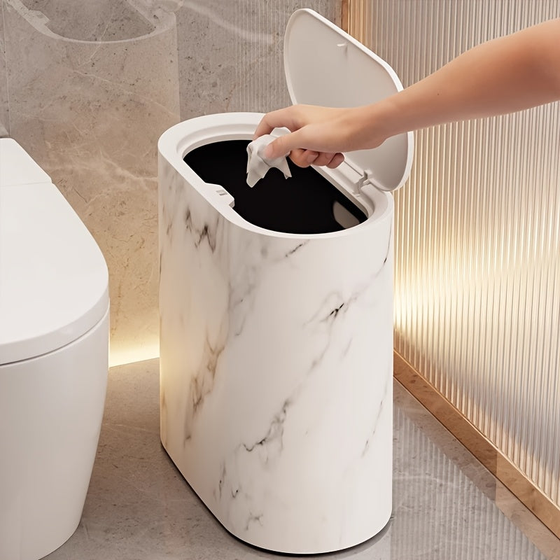 Marble Pattern Trash Can