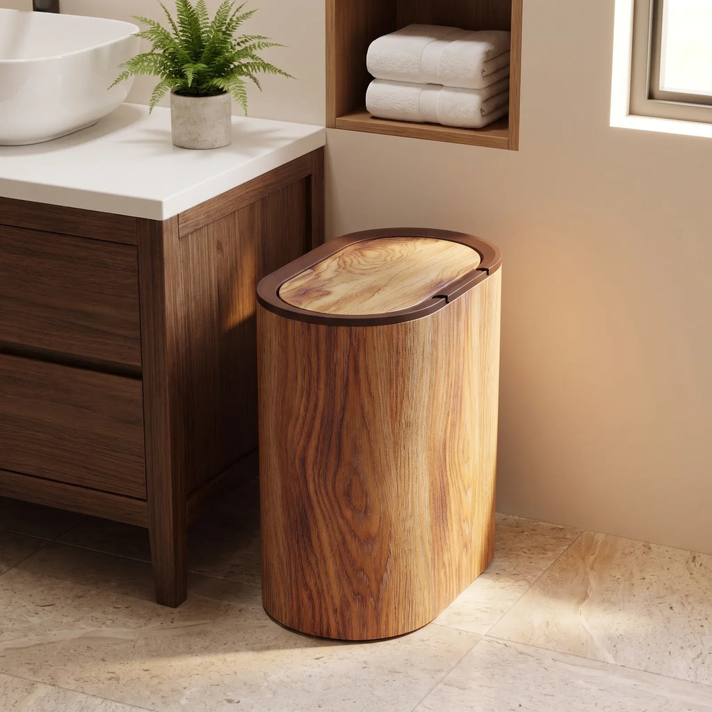Marble Pattern Trash Can
