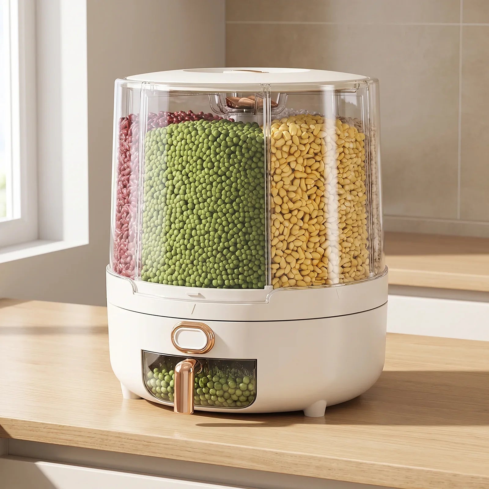 Rotating Airtight Food Storage Container