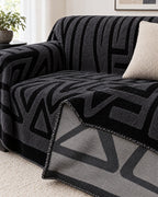 Charcoal Black: The reverse side of the Luxury Urban Maze Sofa Cover