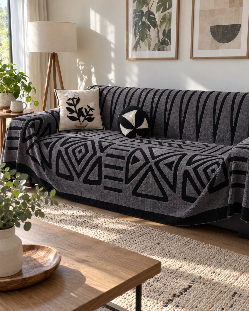Luxury Urban Maze Sofa Cover in a real home