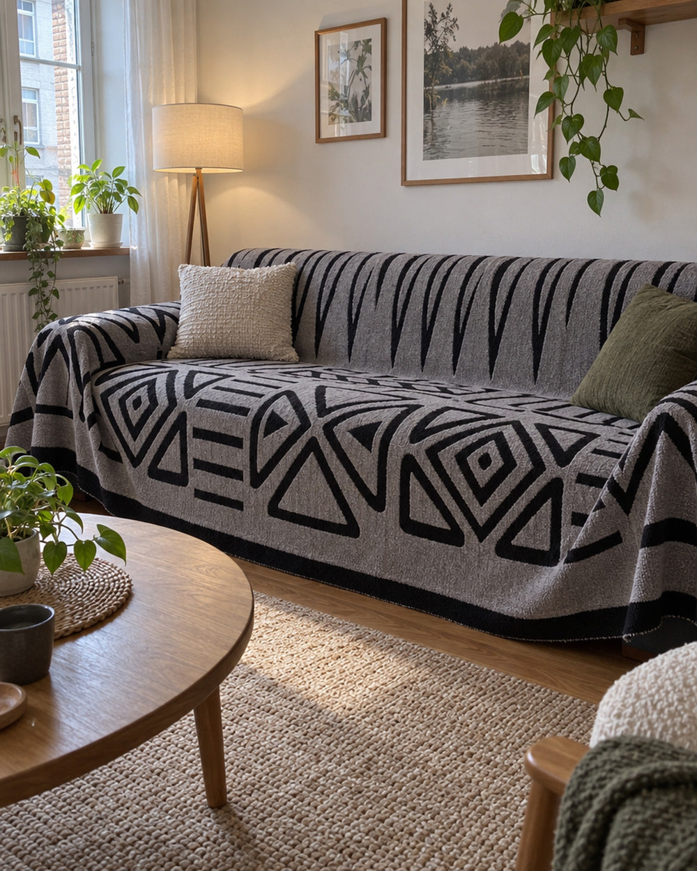 Luxury Urban Maze Sofa Cover in a real home