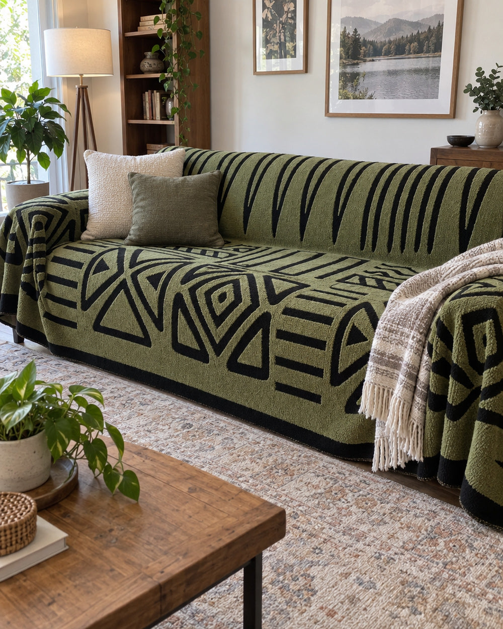 Luxury Urban Maze Sofa Cover in a real home