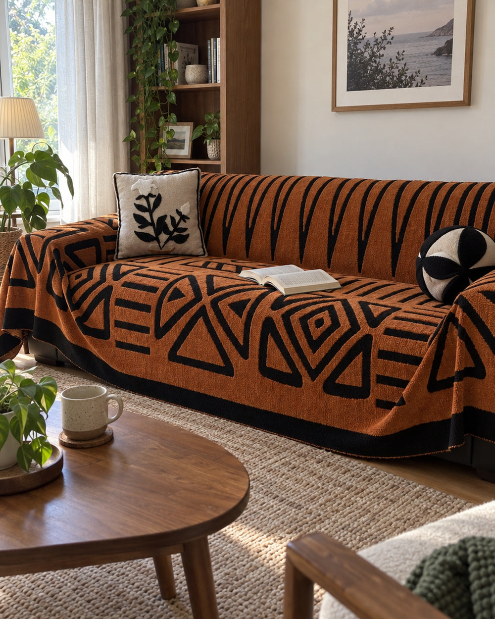 Luxury Urban Maze Sofa Cover in a real home
