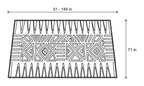 Dimensions sketch of the Luxury Urban Maze Sofa Cover with measurements