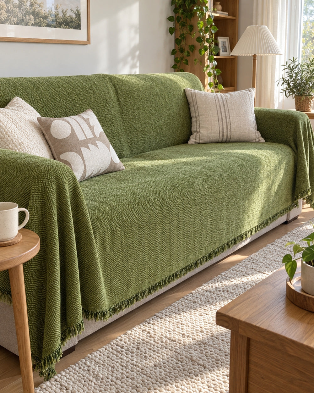 Minimalist Sofa Cover in a real home