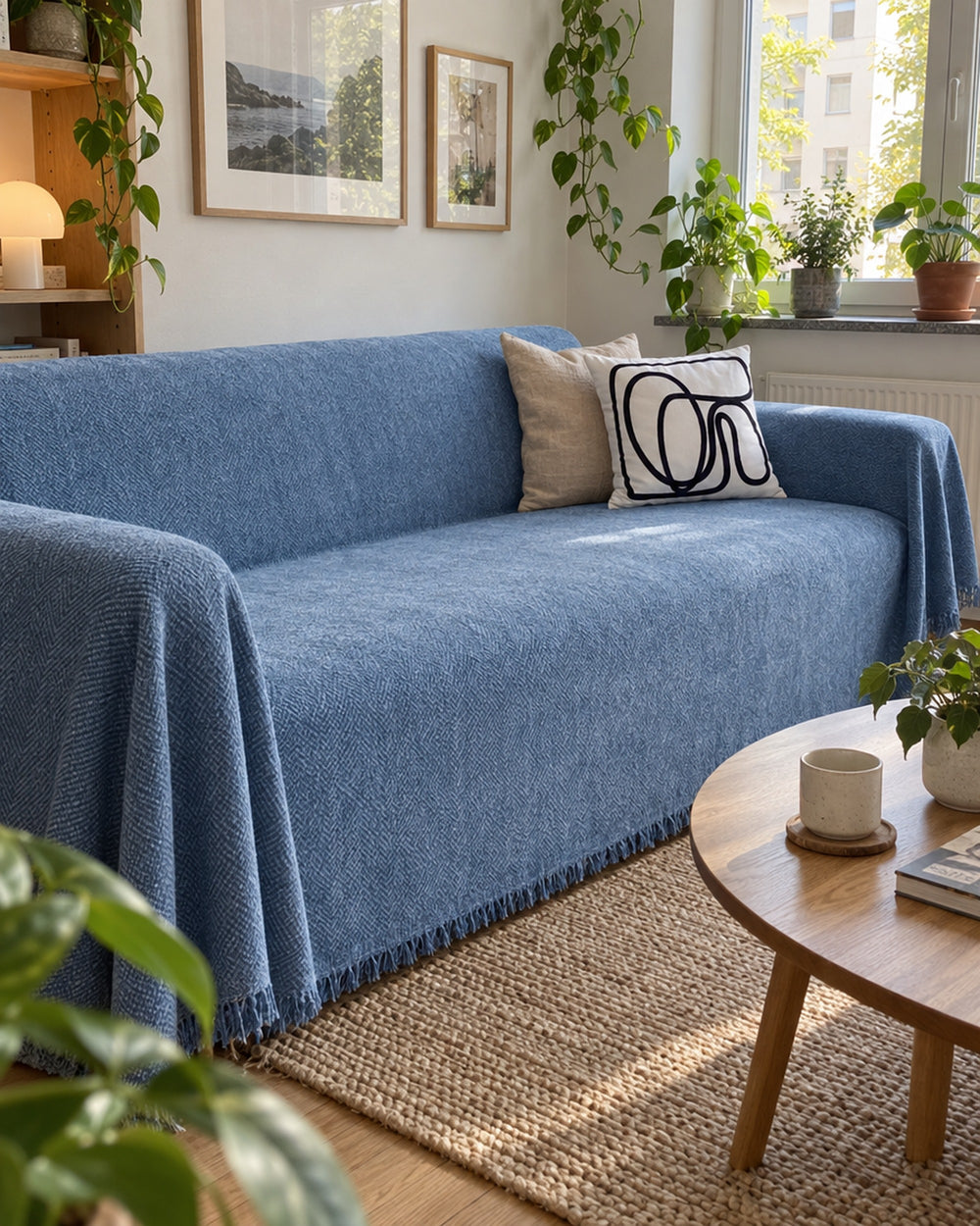 Minimalist Sofa Cover in a real home