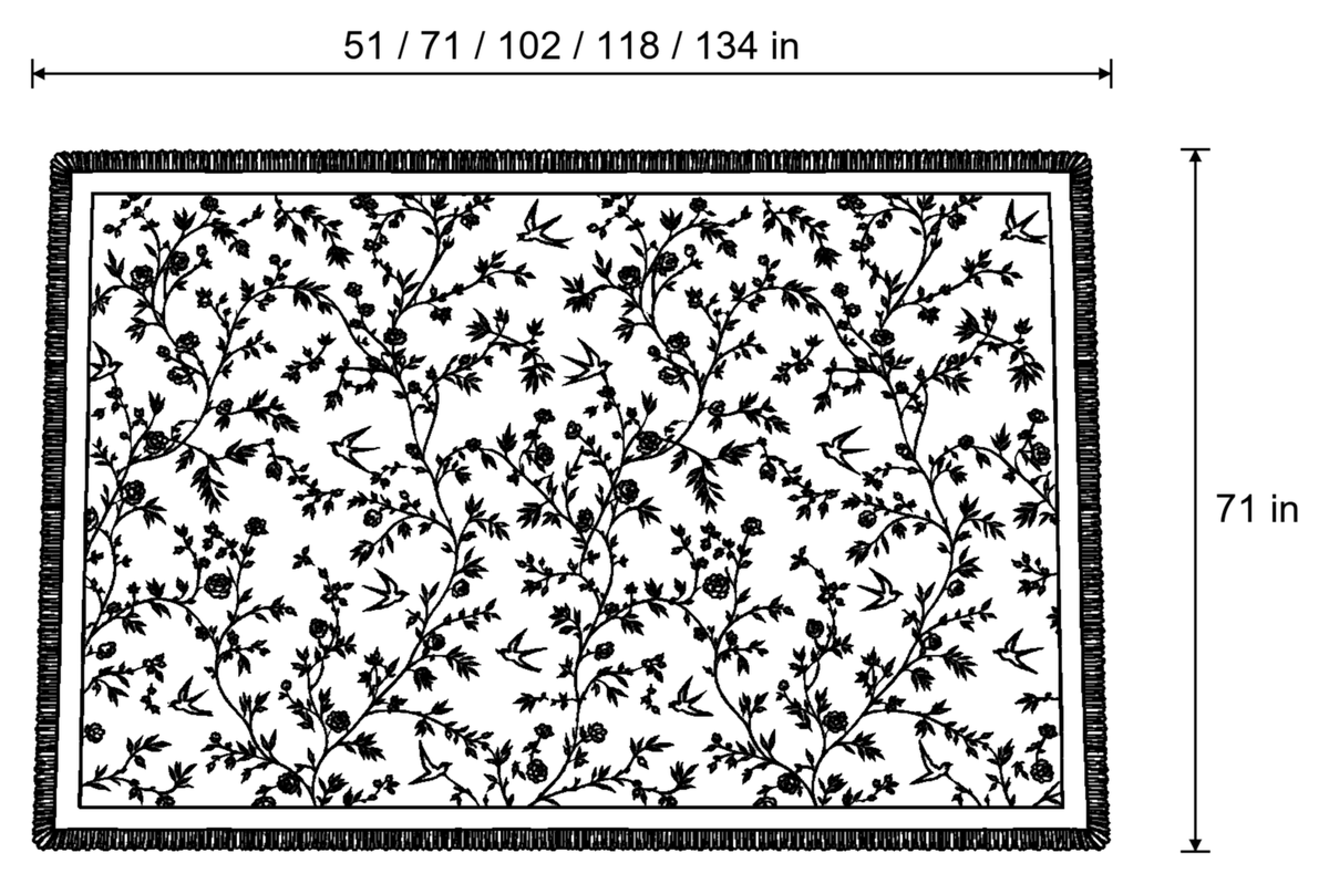 Dimensions sketch of the Ormel Elegant Chenille Sofa Cover with measurements