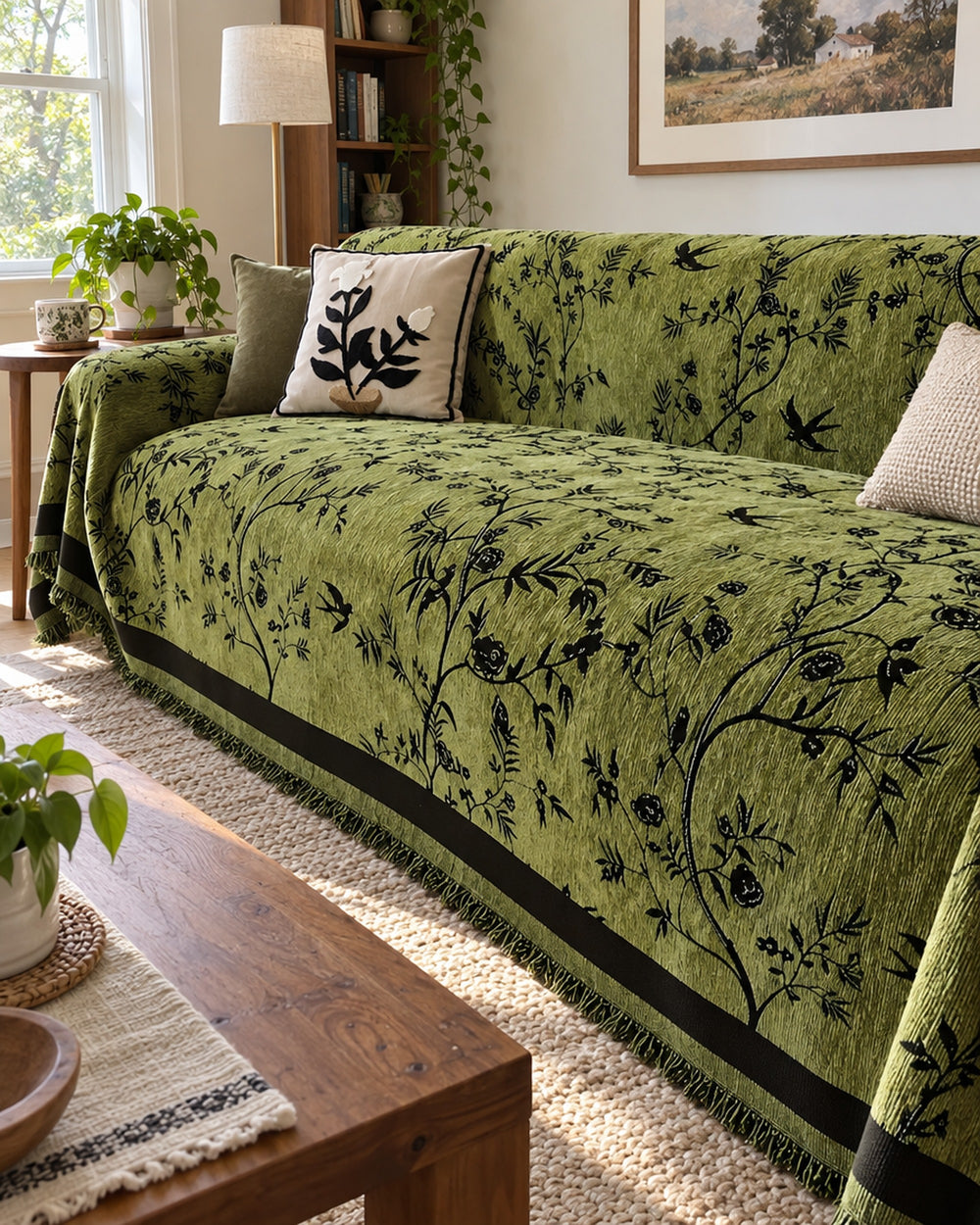 Ormel Elegant Chenille Sofa Cover in a real home