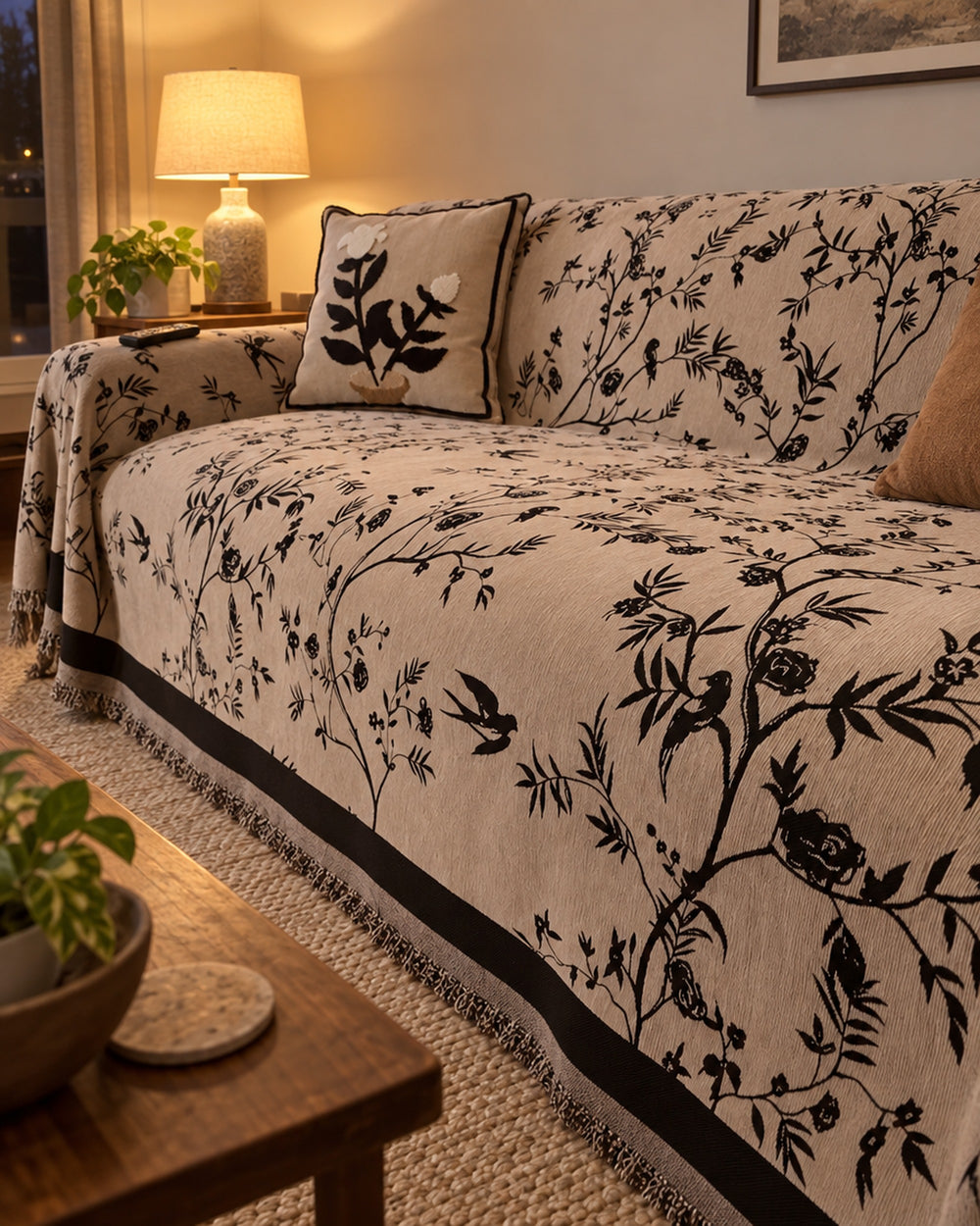 Ormel Elegant Chenille Sofa Cover in a real home