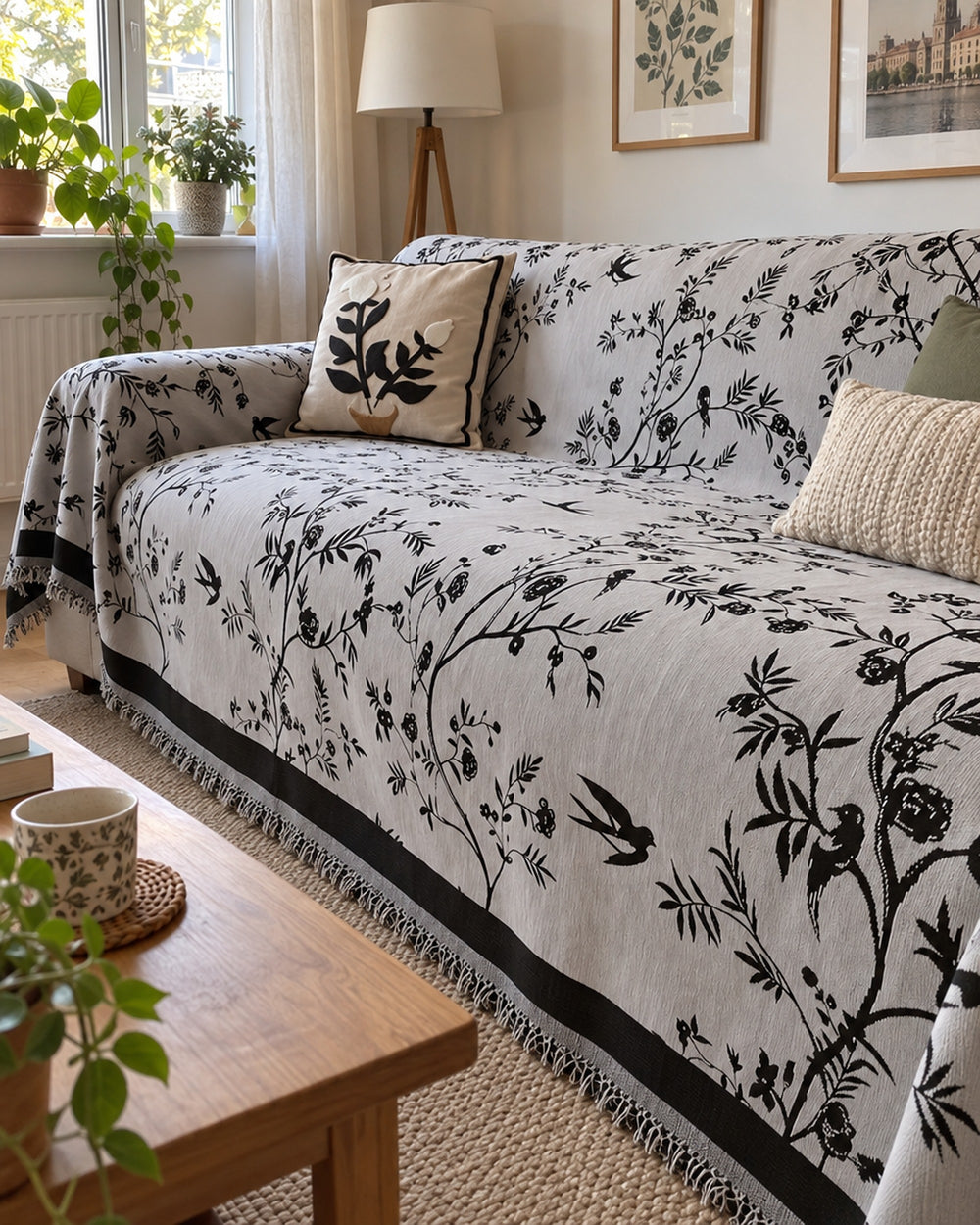 Ormel Elegant Chenille Sofa Cover in a real home
