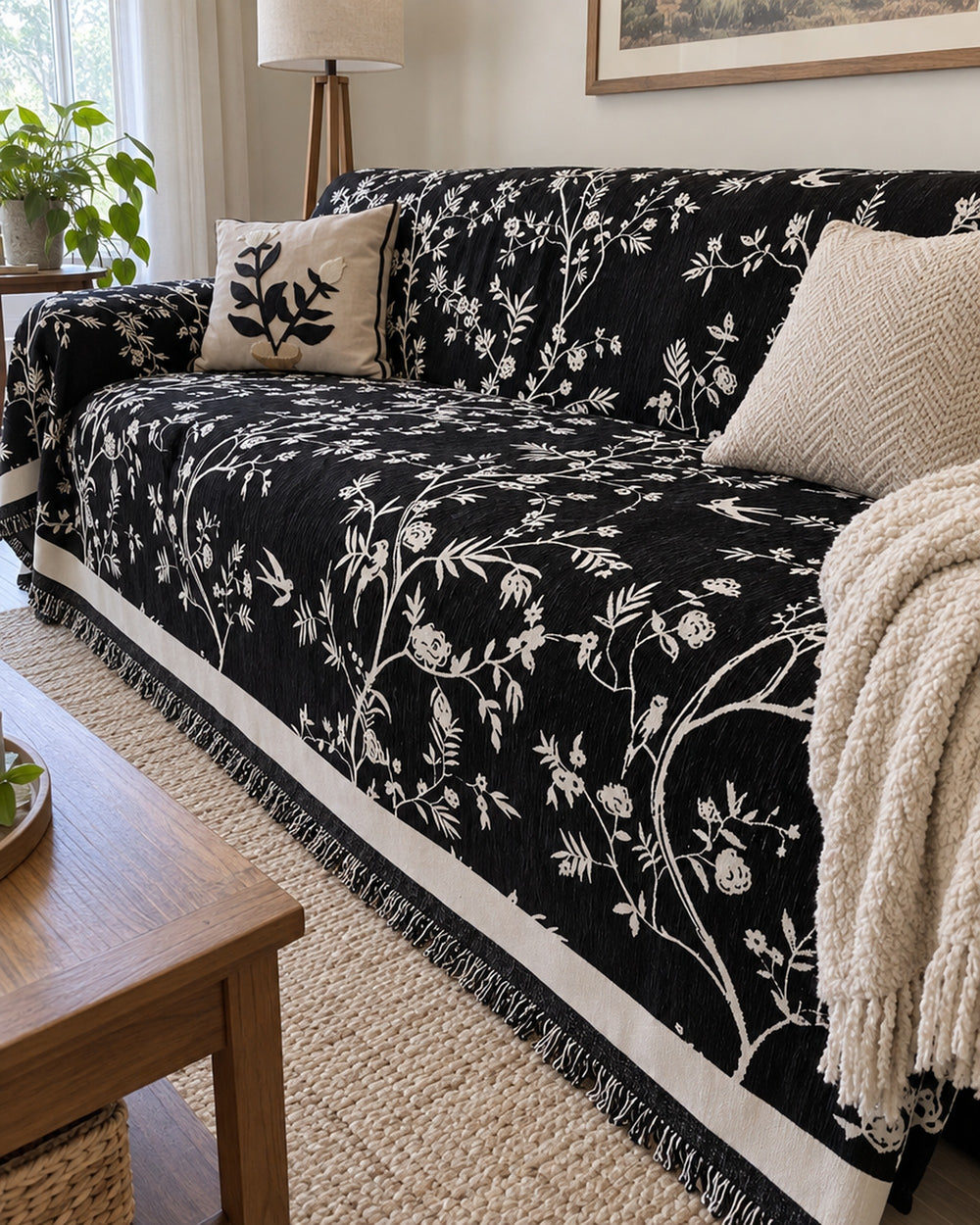 Ormel Elegant Chenille Sofa Cover in a real home