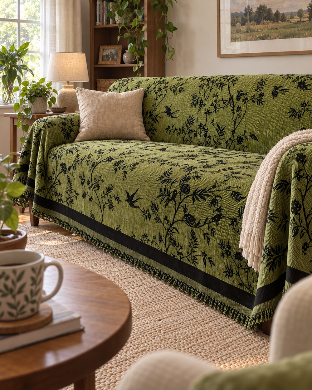 Ormel Elegant Chenille Sofa Cover in a real home