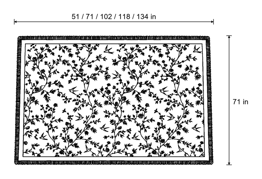 Dimensions sketch of the Ormel Elegant Chenille Sofa Cover with measurements