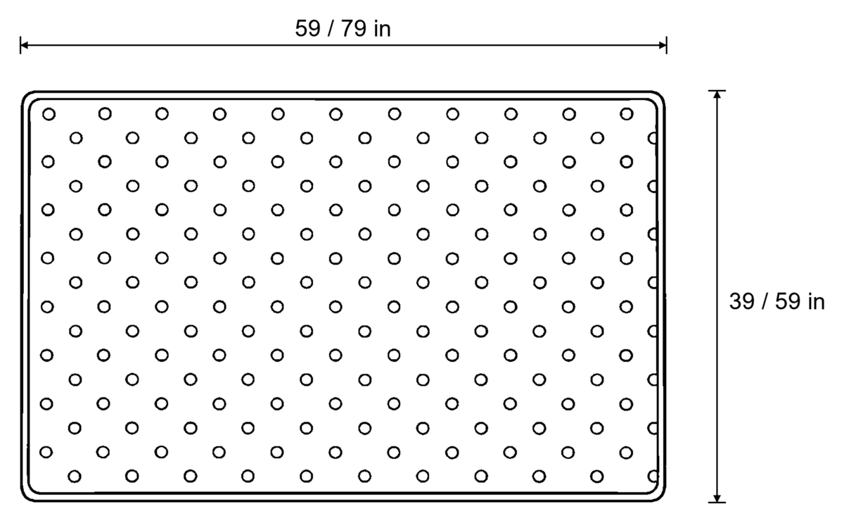 Dimensions sketch of the Popcorn Fleece Throw Blanket, Cream, Jacquard Texture with measurements