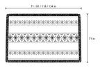 Dimensions sketch of the Stylish Boho Sofa Cover with measurements